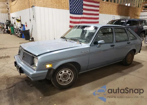 1987 Chevrolet Chevette Cs z USA, uszkodzony, nr VIN 1G1TB61C9HA105444